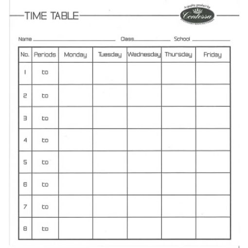 Picture of TIME TABLES
